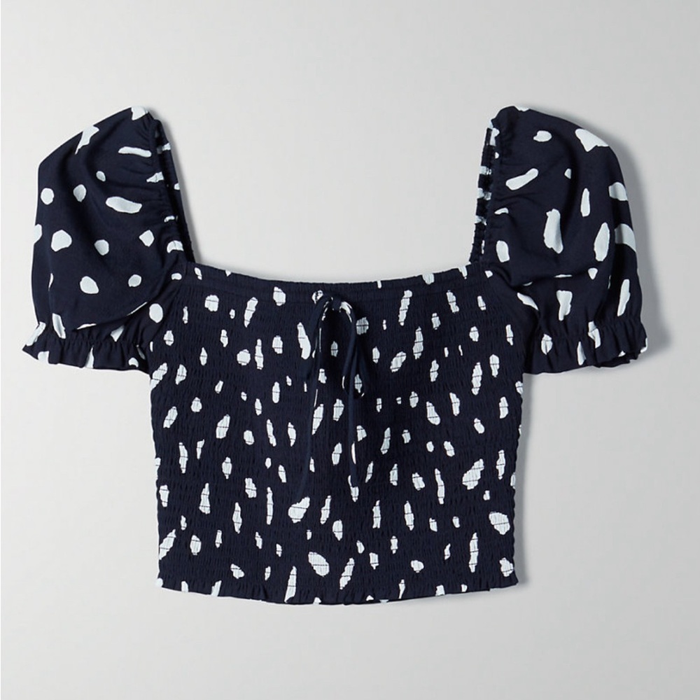 Wilfred smocked crop top